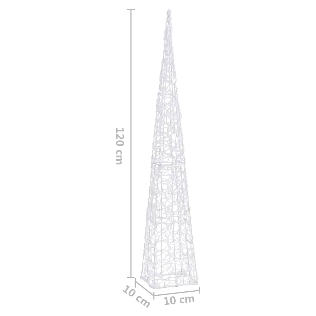 328965 vidaXL Acrylic Decorative LED Light Cone Blue 120 cm