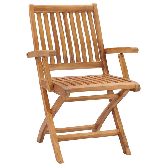 vidaXL Folding Garden Chairs 6 pcs Solid Teak Wood