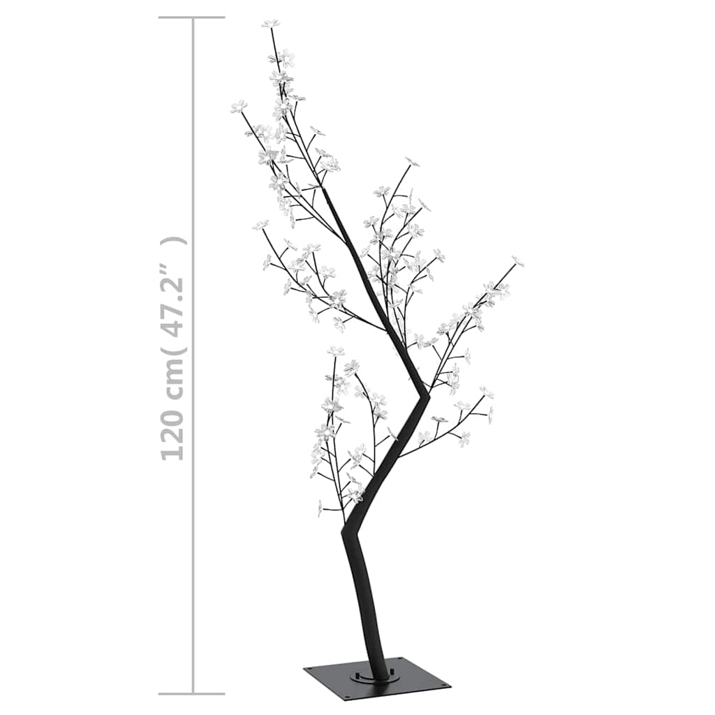 vidaXL Christmas Tree 128 LEDs Colourful Light Cherry Blossom 120 cm