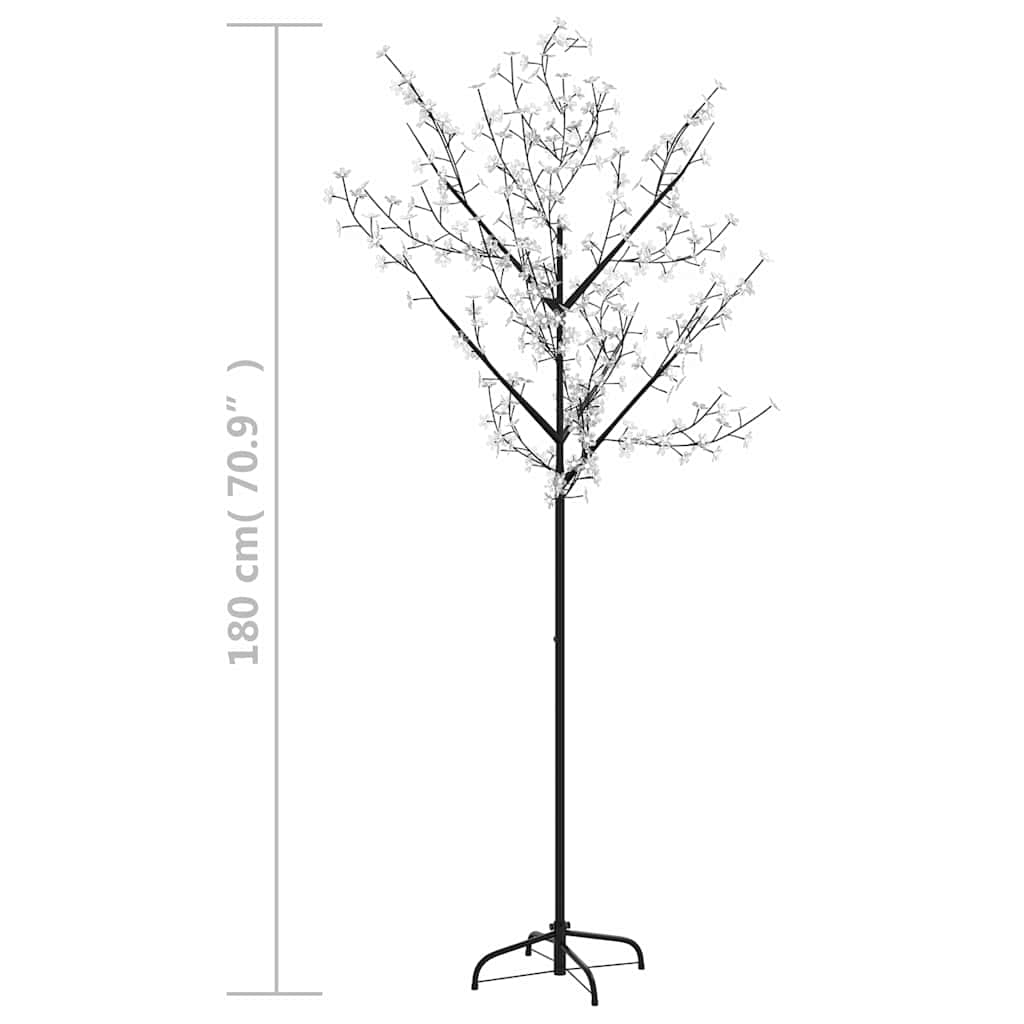 vidaXL Christmas Tree 200 LEDs Colourful Light Cherry Blossom 180 cm