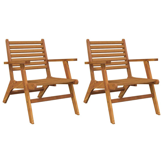 316252 vidaXL Garden Chairs 2 pcs Solid Acacia Wood