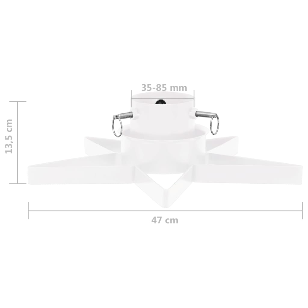 331316 vidaXL Christmas Tree Stand White 47x47x13,5 cm