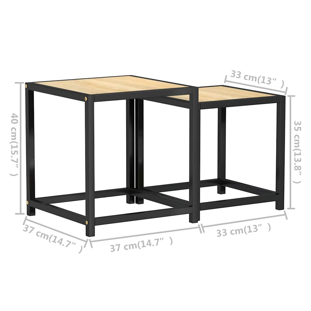 vidaXL Tea Tables 2 pcs MDF Sonoma Oak