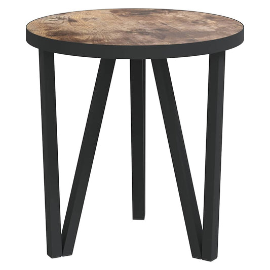 331665 vidaXL Tea Table Black and Yellow Ø35 cm MDF