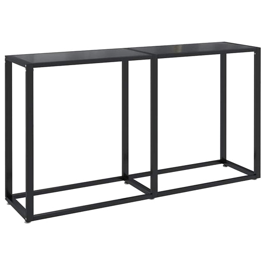 vidaXL Console Table | Black | Tempered glass, powder-coated steel
