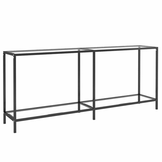 331702 vidaXL Console Table Transparent 180x35x75,5 cm Tempered Glass