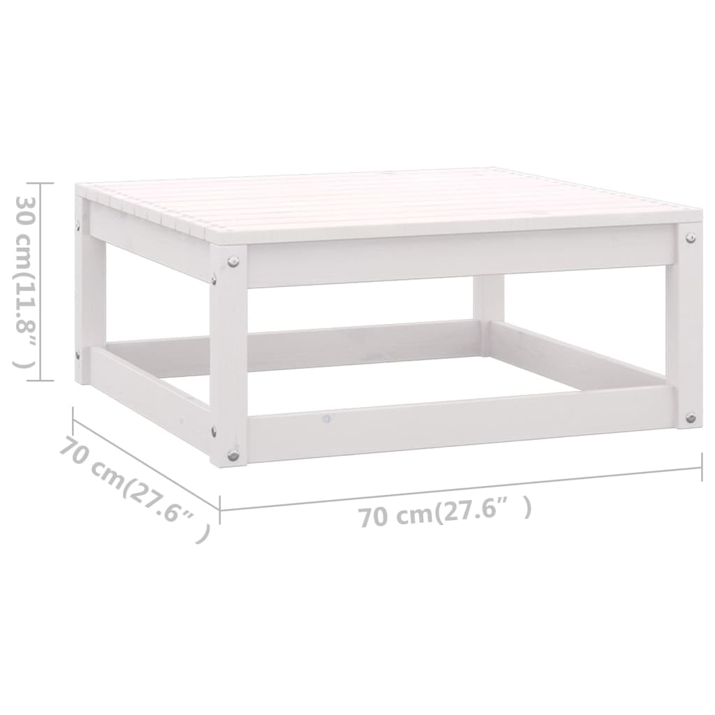 vidaXL 6 Piece Garden Lounge Set White Solid Wood Pine