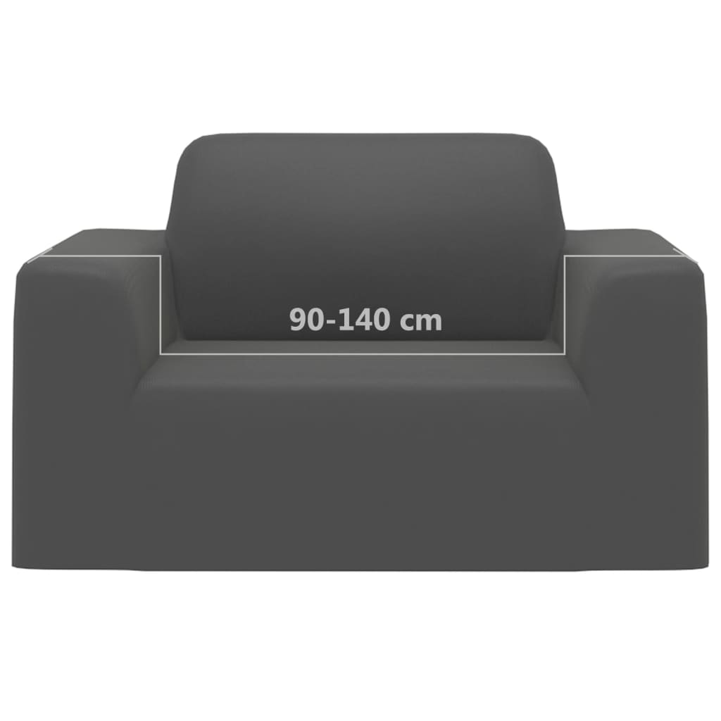 vidaXL Stretch Couch Slipcover Anthracite Polyester Jersey