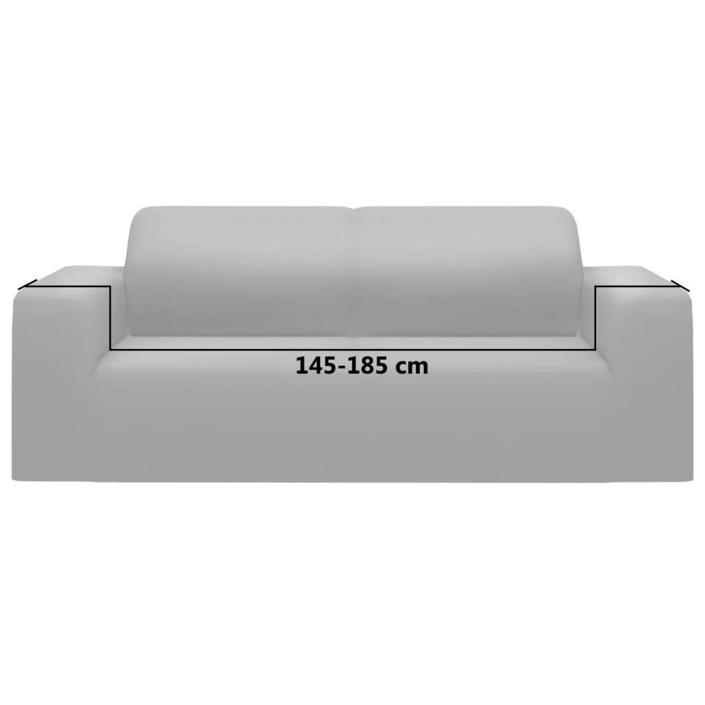 vidaXL 2-Seater Stretch Couch Slipcover Grey Polyester Jersey