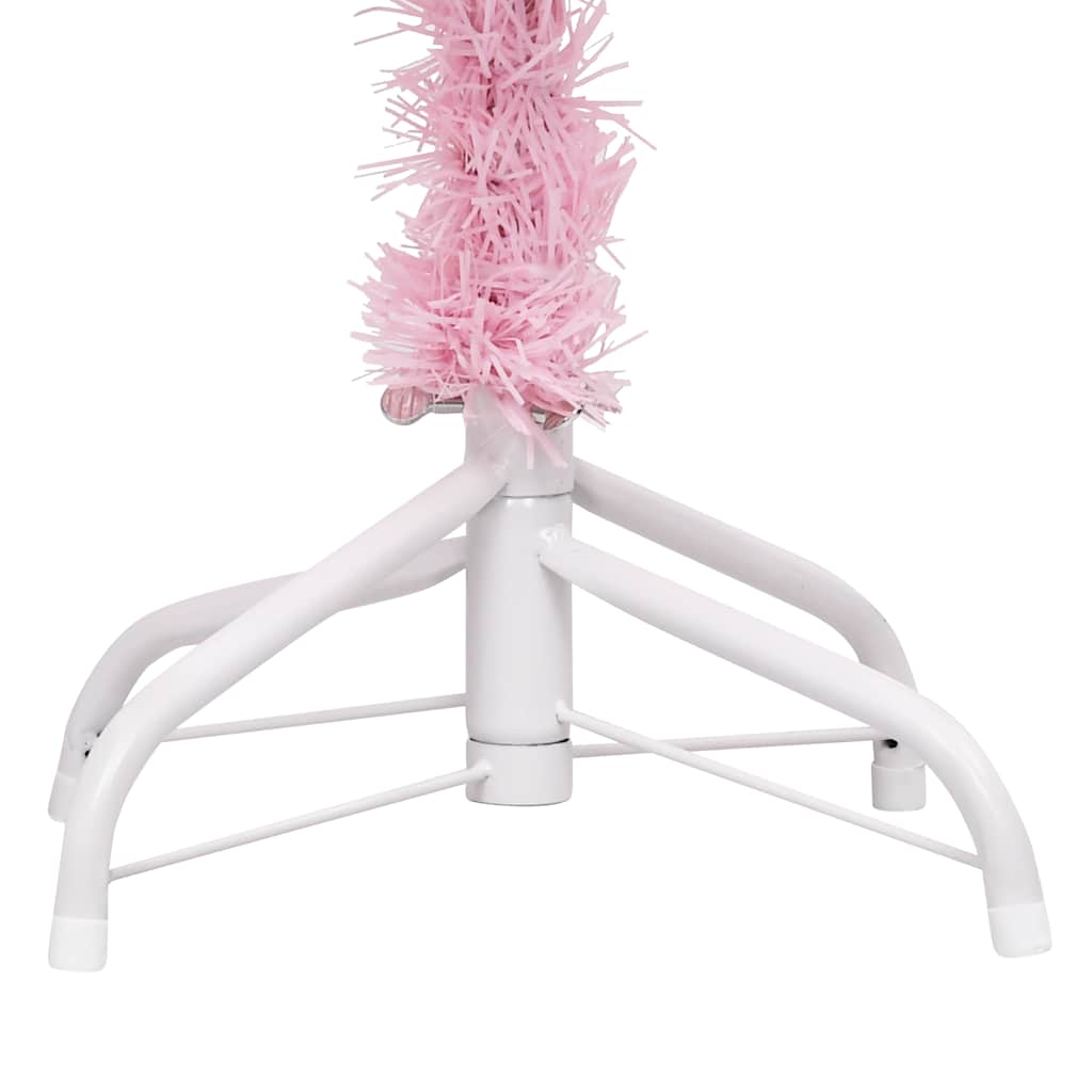 vidaXL Artificial Pre-lit Christmas Tree with Ball Set Pink 240 cm PVC