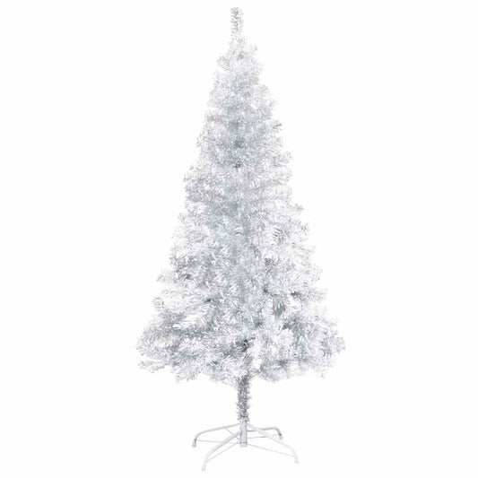 vidaXL Artificial Pre-lit Christmas Tree with Ball Set Silver 120 cm
