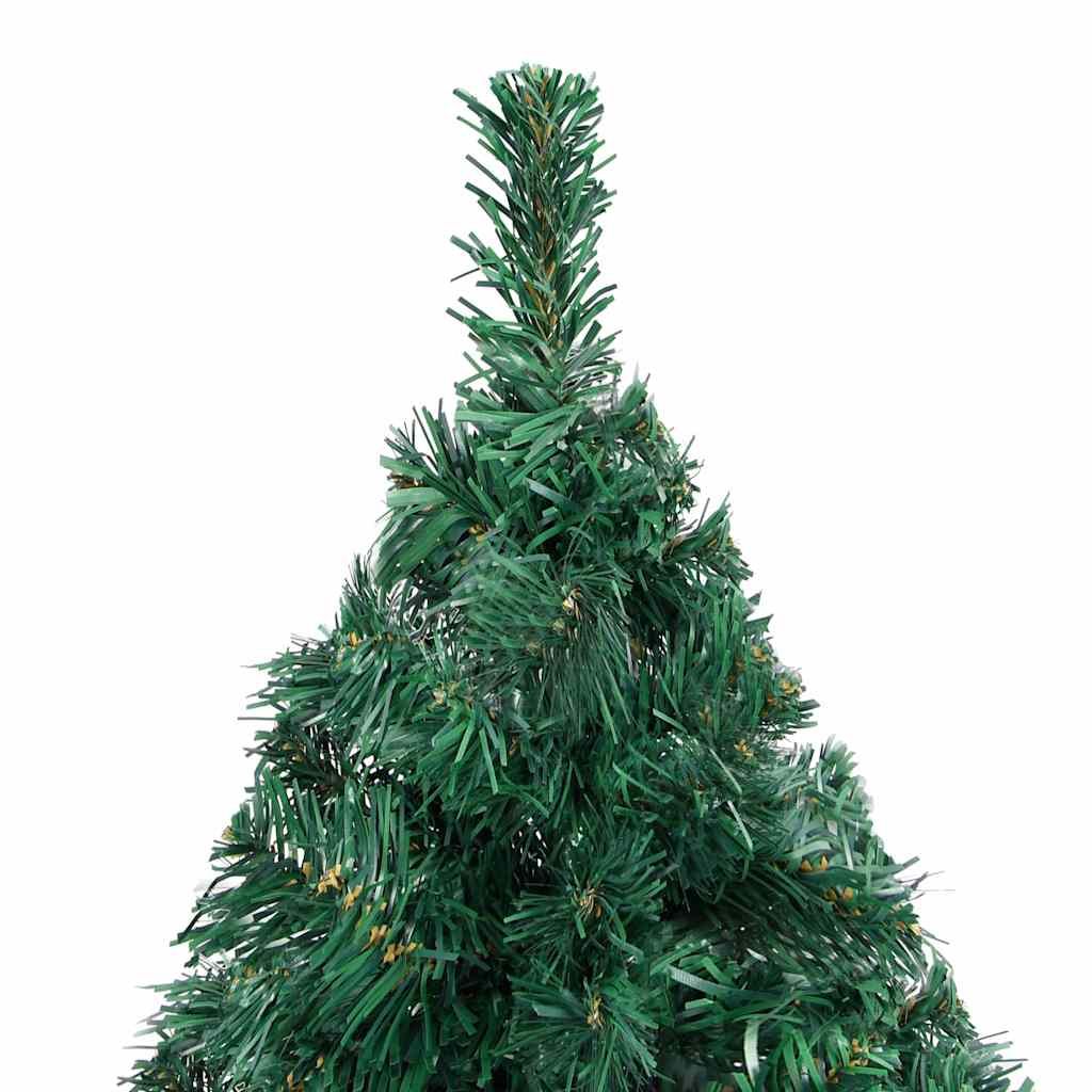 vidaXL Artificial Pre-lit Christmas Tree with Ball Set Green 210cm PVC