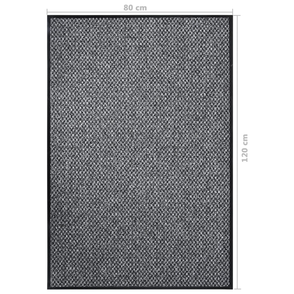 vidaXL Doormat Grey 80x120 cm