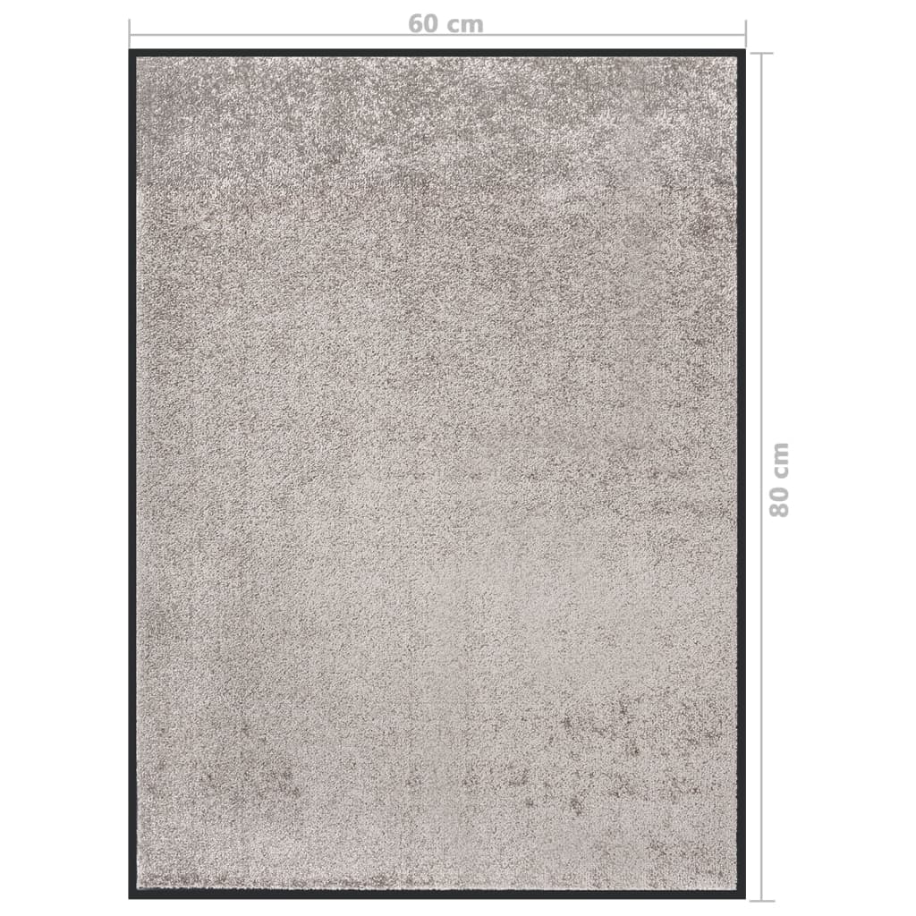 vidaXL Doormat Grey 60x80 cm