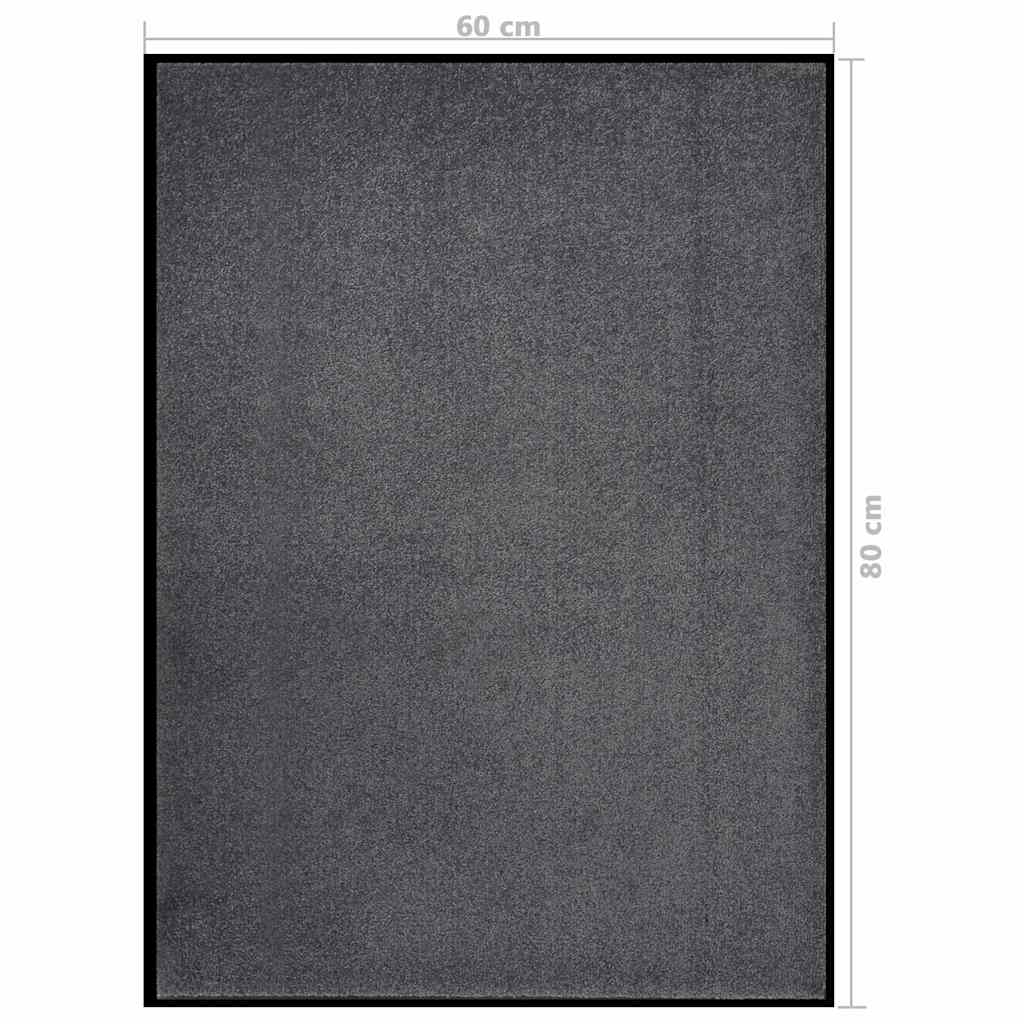 vidaXL Doormat Anthracite 60x80 cm
