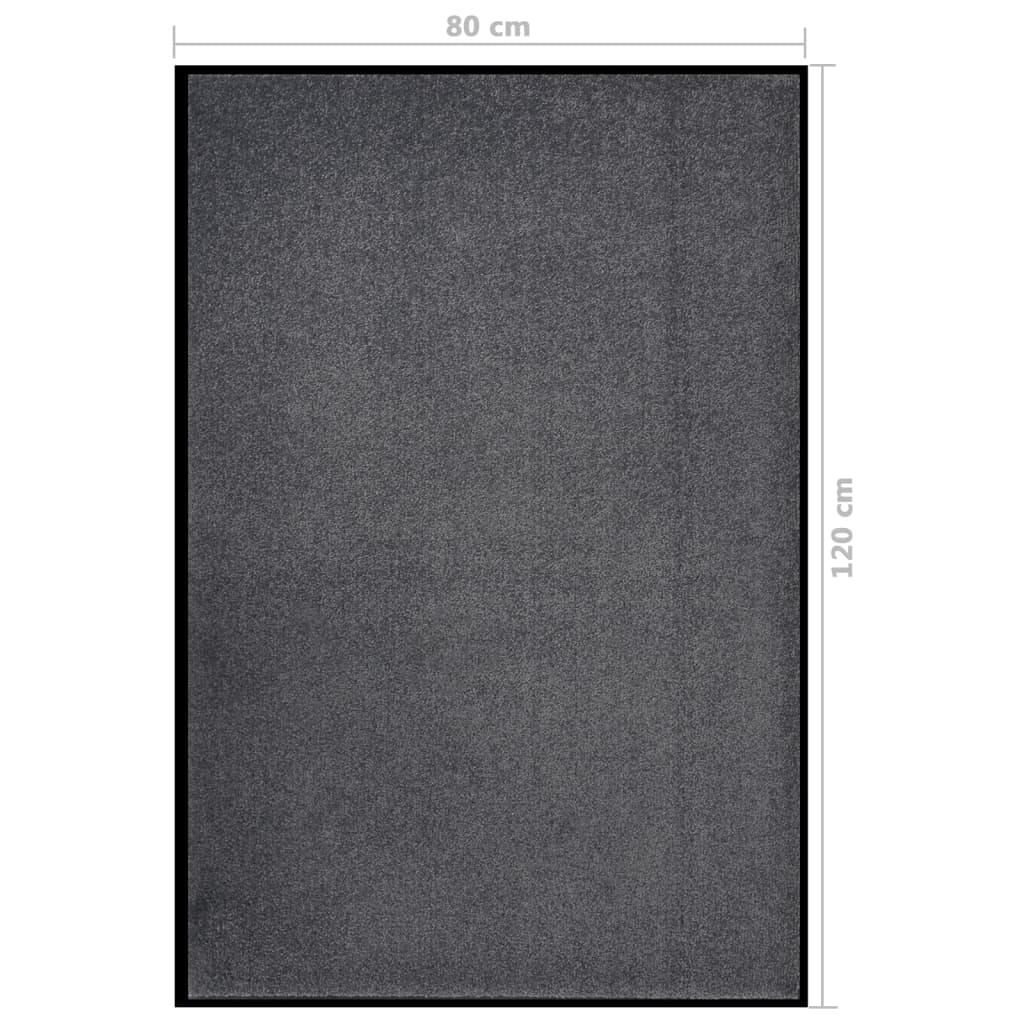 vidaXL Doormat Anthracite 80x120 cm