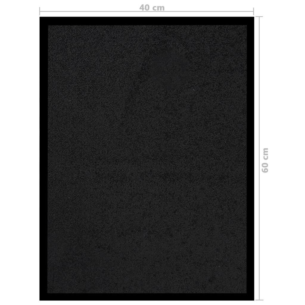 vidaXL Doormat Black 40x60 cm