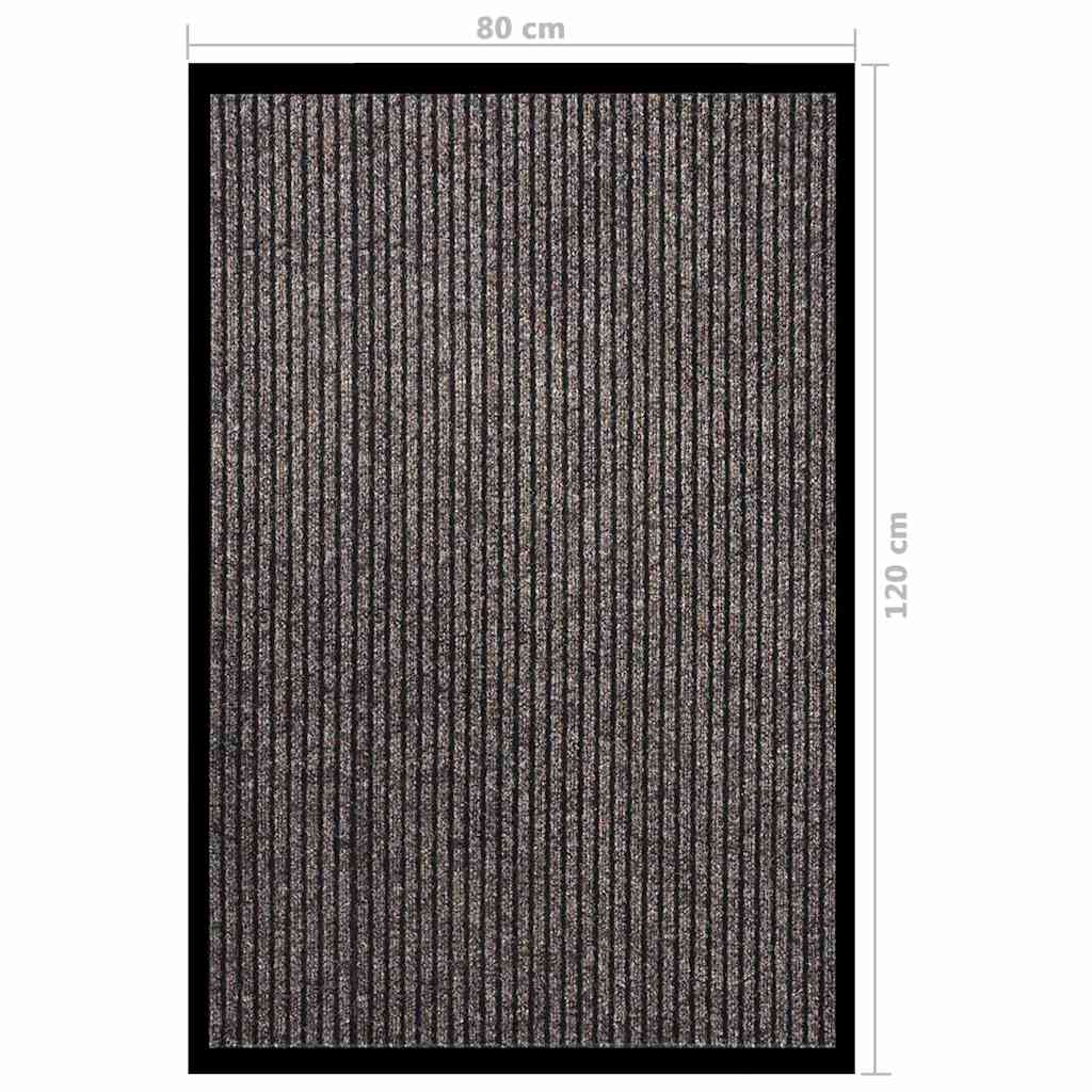 vidaXL Doormat Striped Beige 80x120 cm