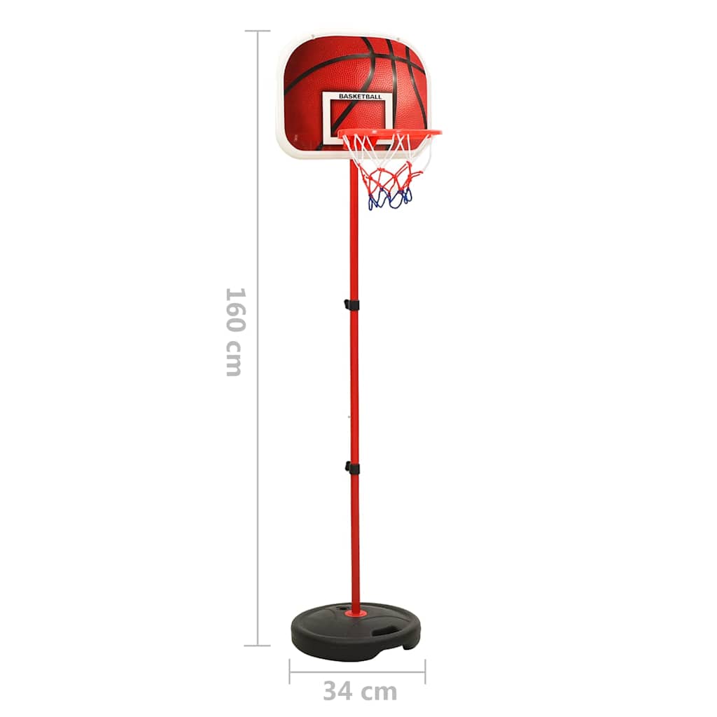80348 vidaXL Children Basketball Play Set Adjustable 160 cm