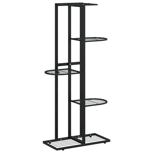 336110 vidaXL 5-Floor Flower Stand 43x22x98 cm Black Metal