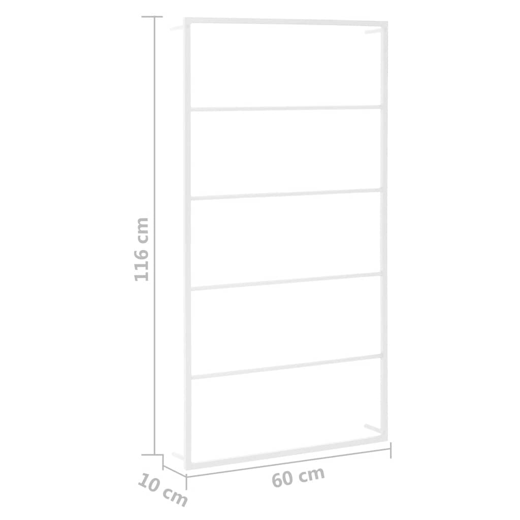 vidaXL Towel Rack | White | Steel | Size specified in dimensions | Towel Rack