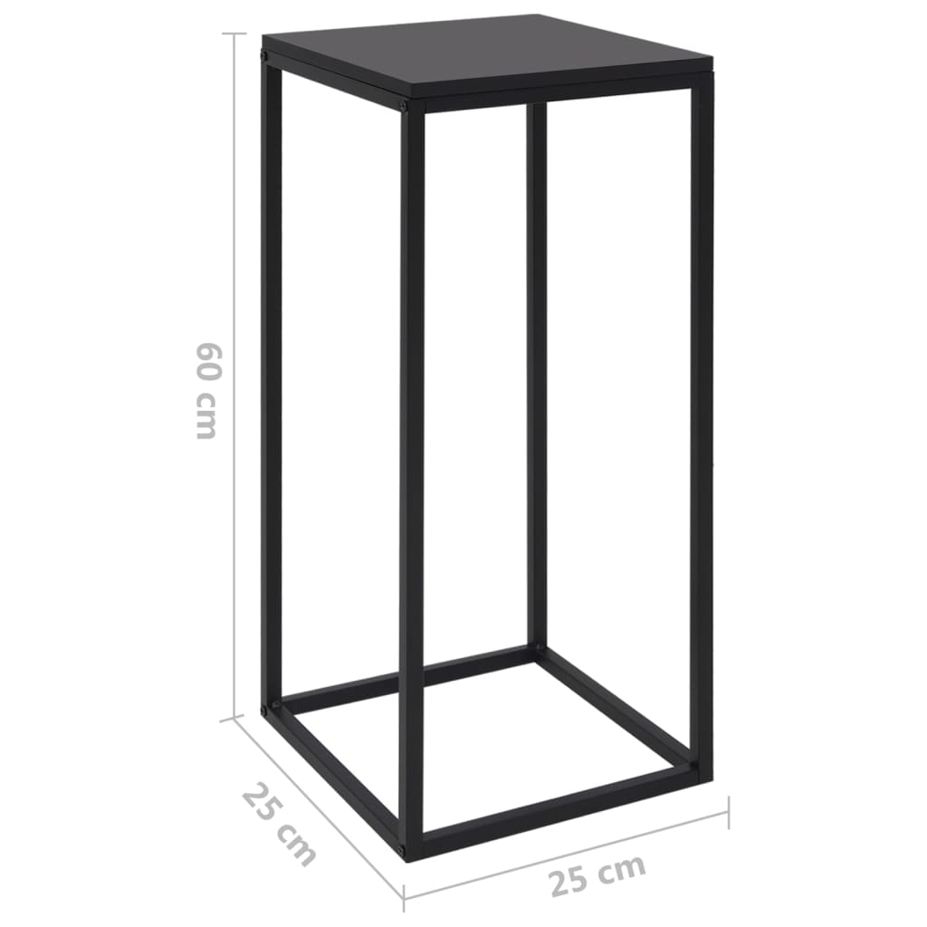 vidaXL Side Table | Set of 2 | Black | Steel, Engineered wood | Durable