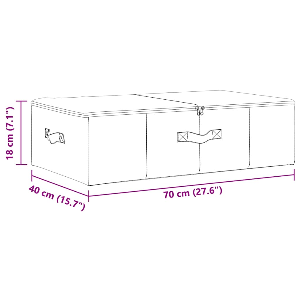 vidaXL Storage Box Fabric 70x40x18 cm Cream