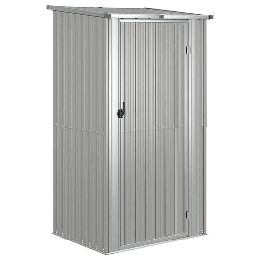 vidaXL Garden Shed Grey 118,5x97x209,5 cm Galvanised Steel