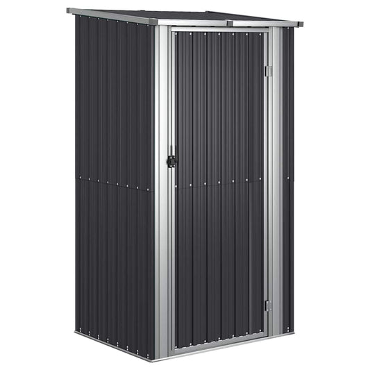 vidaXL Garden Shed Anthracite 118,5x97x209,5 cm Galvanised Steel