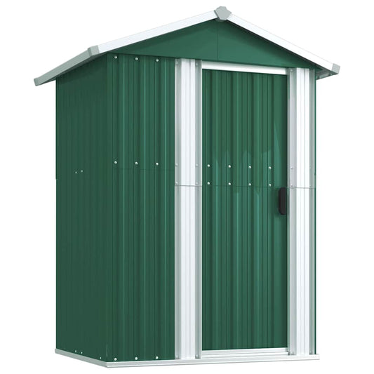 vidaXL Garden Shed Green 126x97,5x177 cm Galvanised Steel