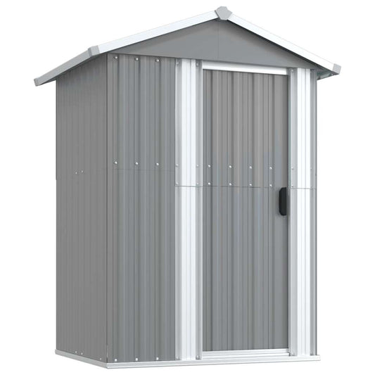 vidaXL Garden Shed Grey 126x97,5x177 cm Galvanised Steel