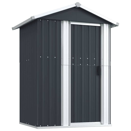 vidaXL Garden Shed Anthracite 126x97,5x177 cm Galvanised Steel