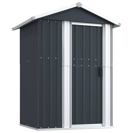 vidaXL Garden Shed Anthracite 126x97,5x177 cm Galvanised Steel