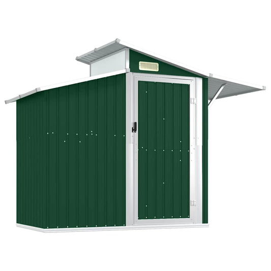 vidaXL Garden Shed Green 270x130x208,5 cm Galvanised Steel