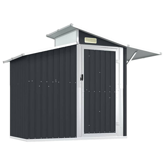 vidaXL Garden Shed Anthracite 270x130x208.5 cm Galvanised Steel