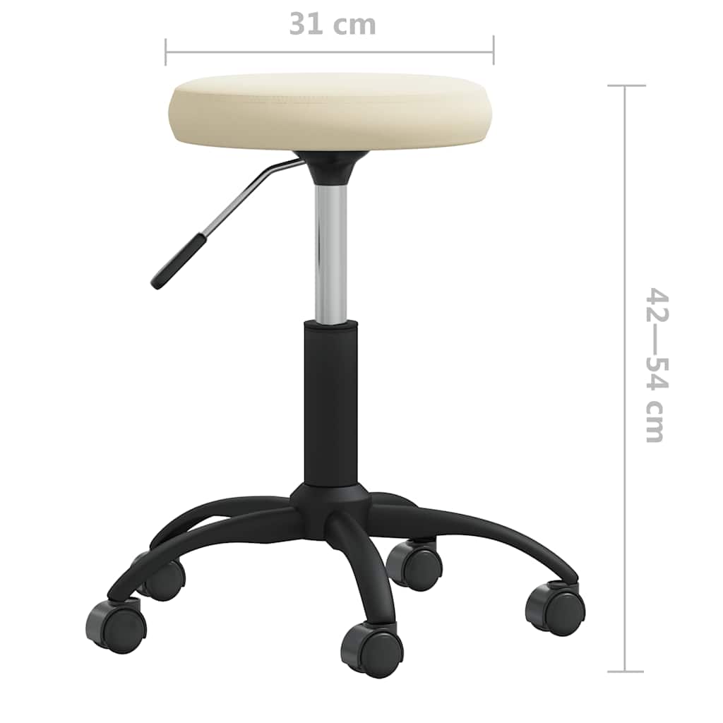 vidaXL Office Swivel Chair Cream Velvet
