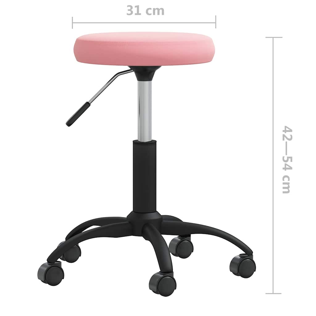 vidaXL Office Swivel Chair Pink Velvet