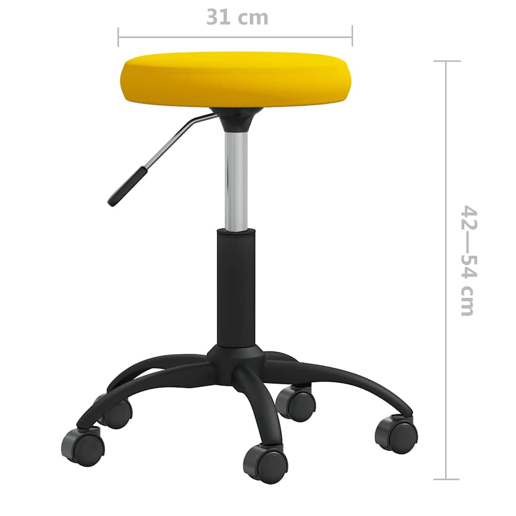 vidaXL Office Swivel Chair Mustard Yellow Velvet