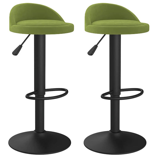 vidaXL Bar Stools 2 pcs Light Green Velvet