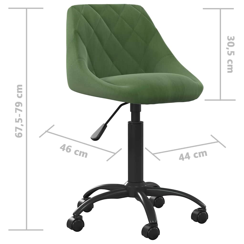 vidaXL Dining Chair Dark Green Velvet