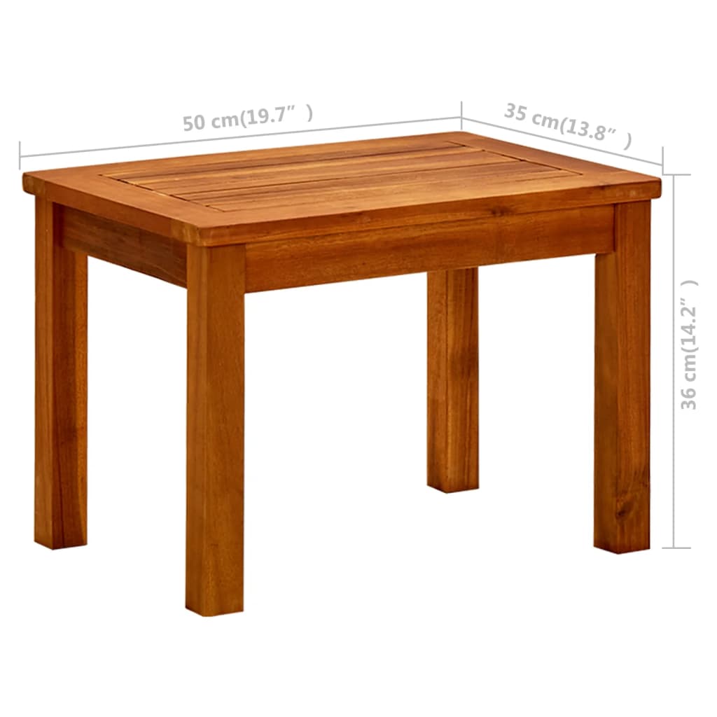 316398 vidaXL Garden Coffee Table 50x35x36 cm Solid Acacia Wood