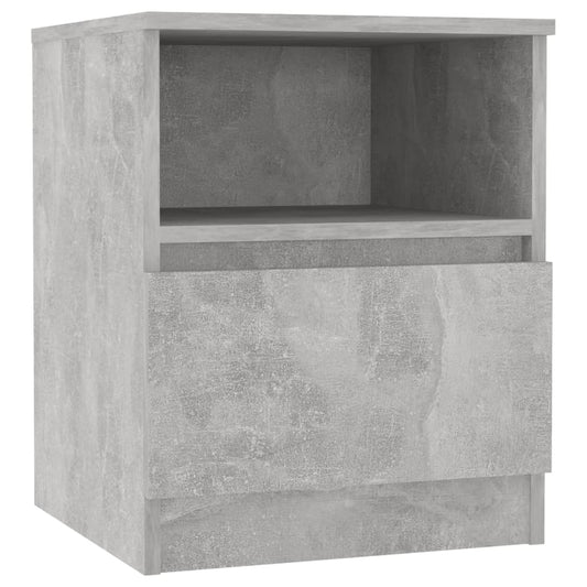 806165 vidaXL Bed Cabinet Concrete Grey 40x40x50 cm Engineered Wood