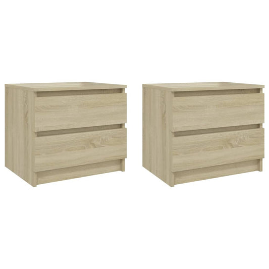 806200 vidaXL Bed Cabinets 2 pcs Sonoma Oak 50x39x43,5 cm Engineered Wood