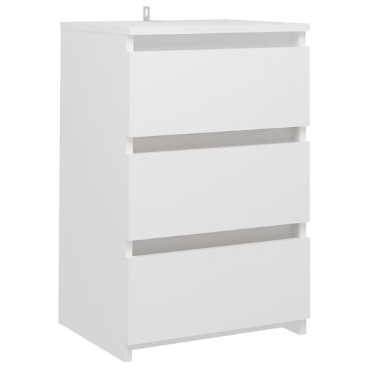 806211 vidaXL Bed Cabinet White 40x35x62,5 cm Engineered Wood