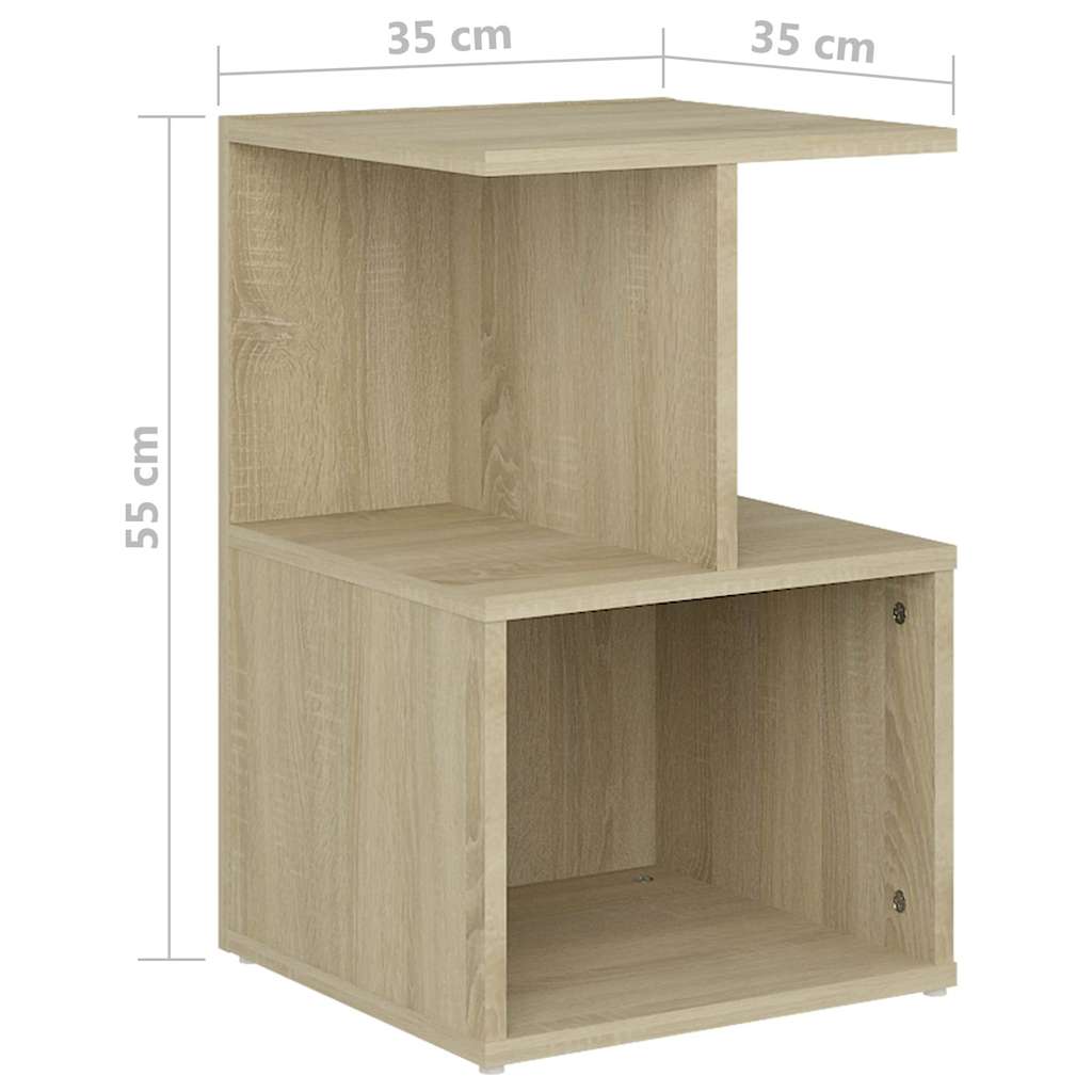 806353 vidaXL Bedside Cabinets 2 pcs Sonoma Oak 35x35x55 cm Engineered Wood