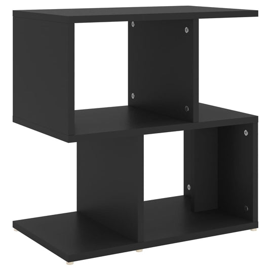806366 vidaXL Bedside Cabinet Black 50x30x51,5 cm Engineered Wood