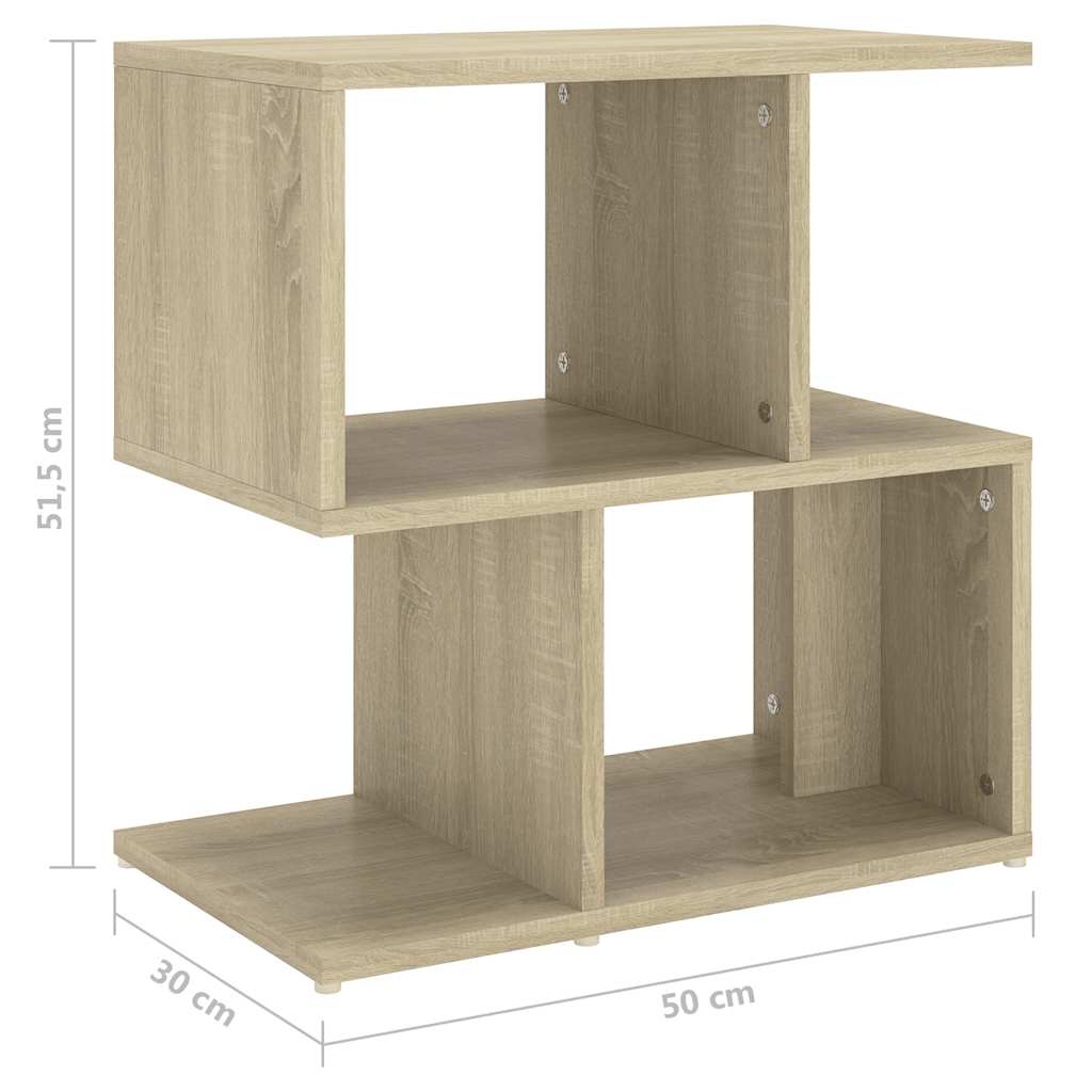 806370 vidaXL Bedside Cabinet Sonoma Oak 50x30x51,5 cm Engineered Wood