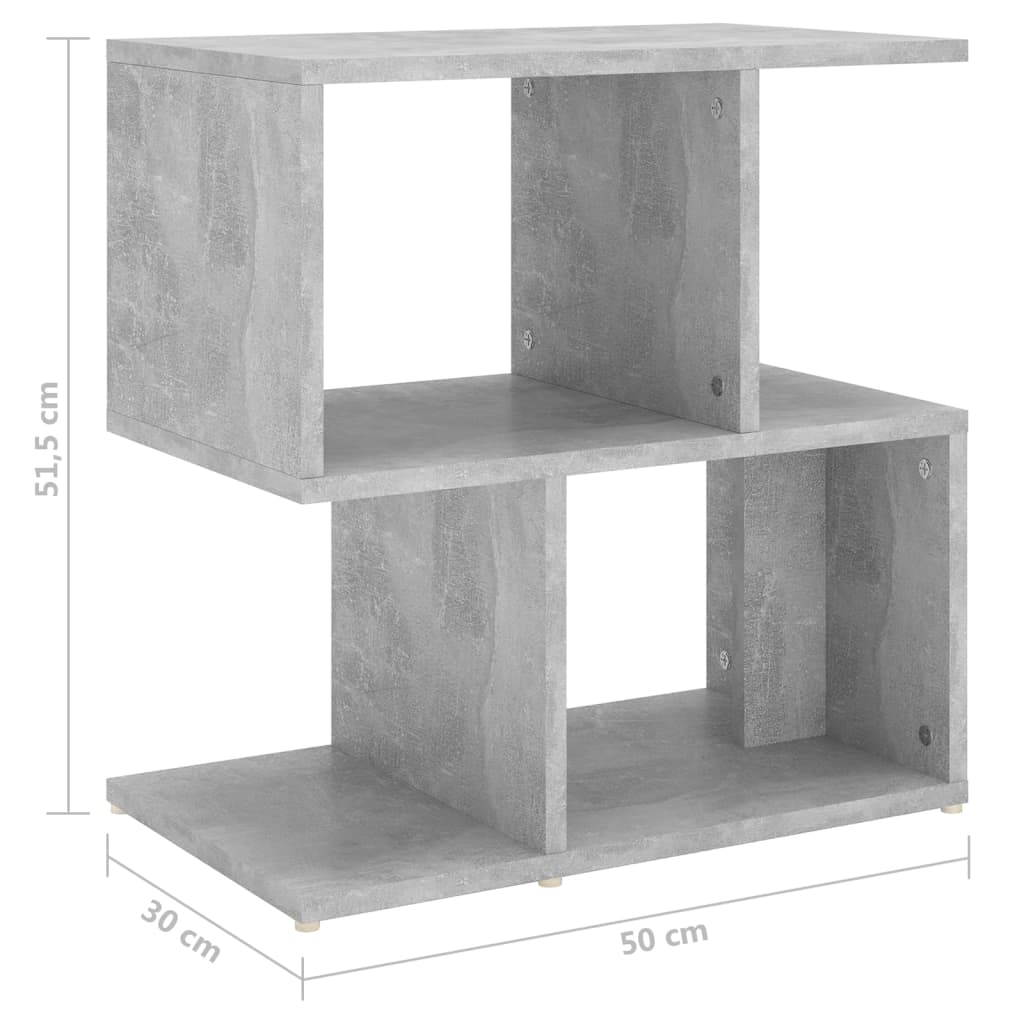 vidaXL Bedside Cabinets 2 pcs Concrete Grey 50x30x51.5 cm
