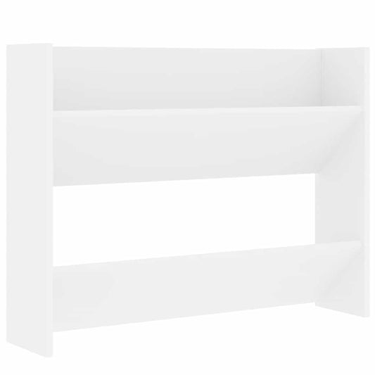 vidaXL Wall Shoe Cabinet White 80x18x60 cm Engineered Wood