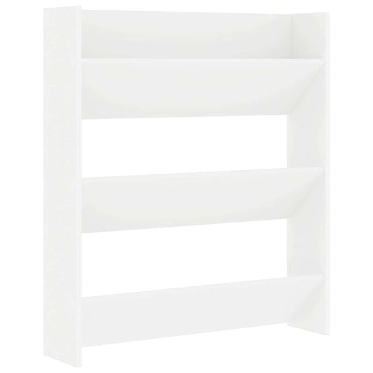 806777 vidaXL Wall Shoe Cabinet White 80x18x90 cm Engineered Wood